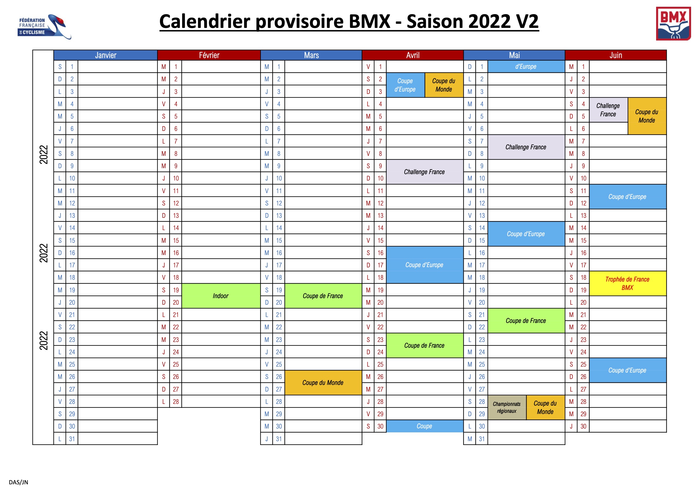 Calendrier Bmx Idf 2023 Calendrier Provisoire Saison 2022 – Saint Etienne Bmx